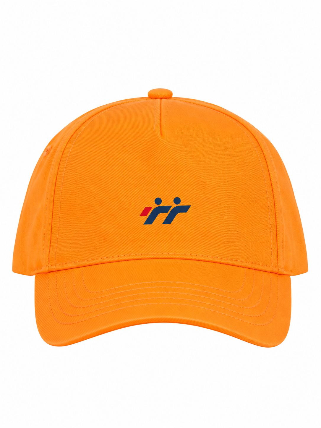 Cappellino arancione con logo astratto