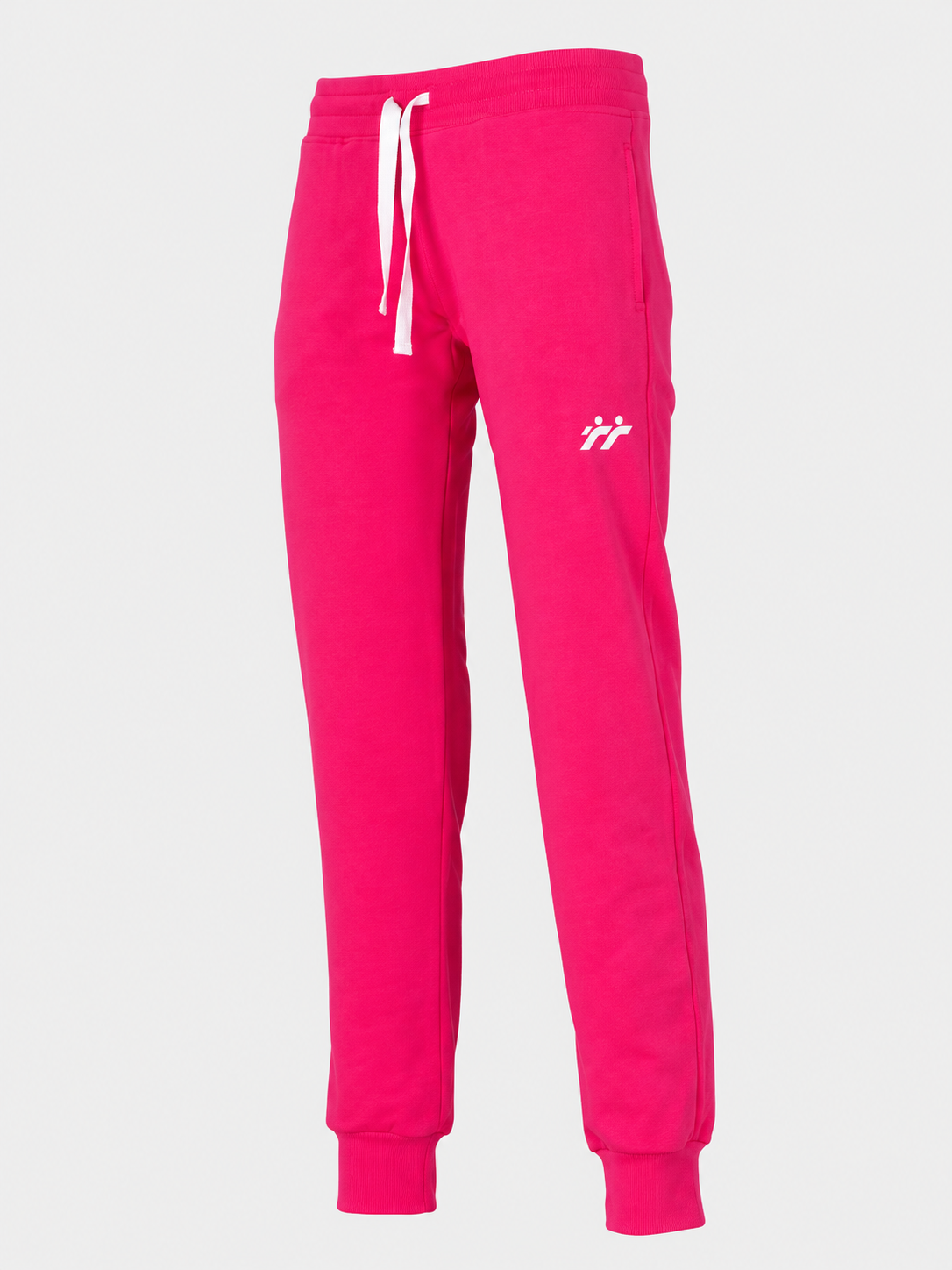 Joggers fucsia con logo bianco