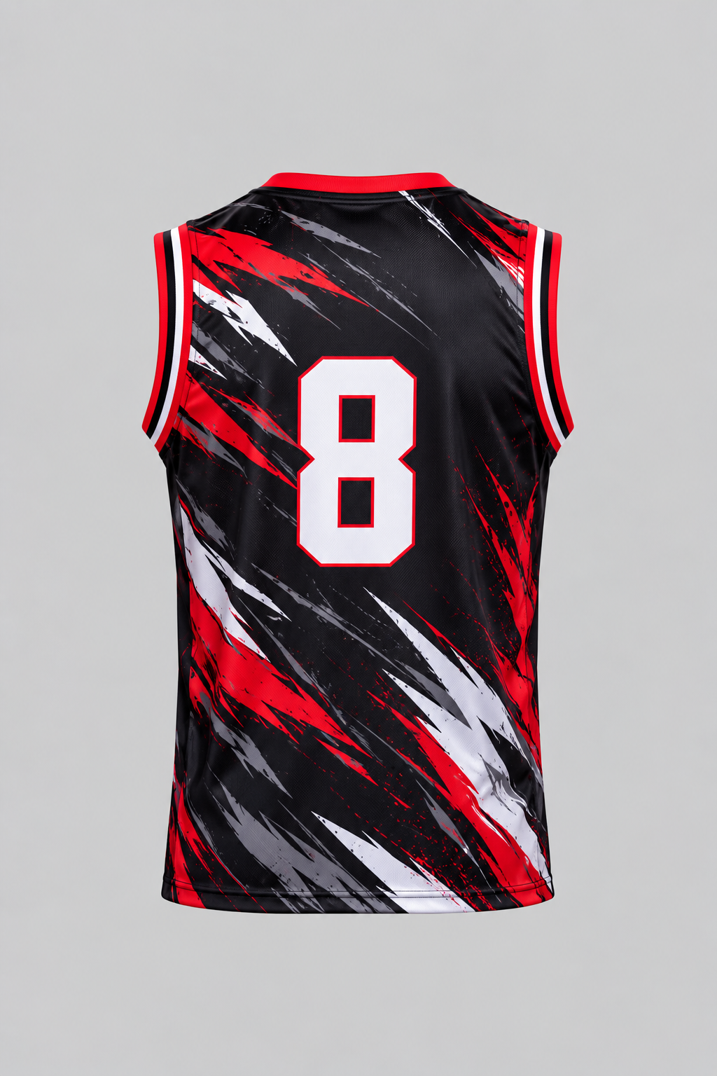 Canotta da basket nera con numero 8