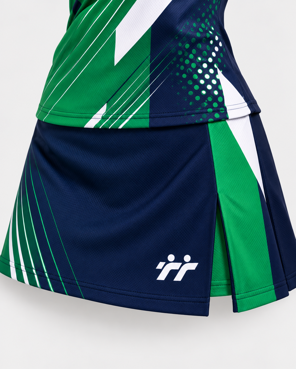 Dettaglio Skort Sportivo Navy e Verde