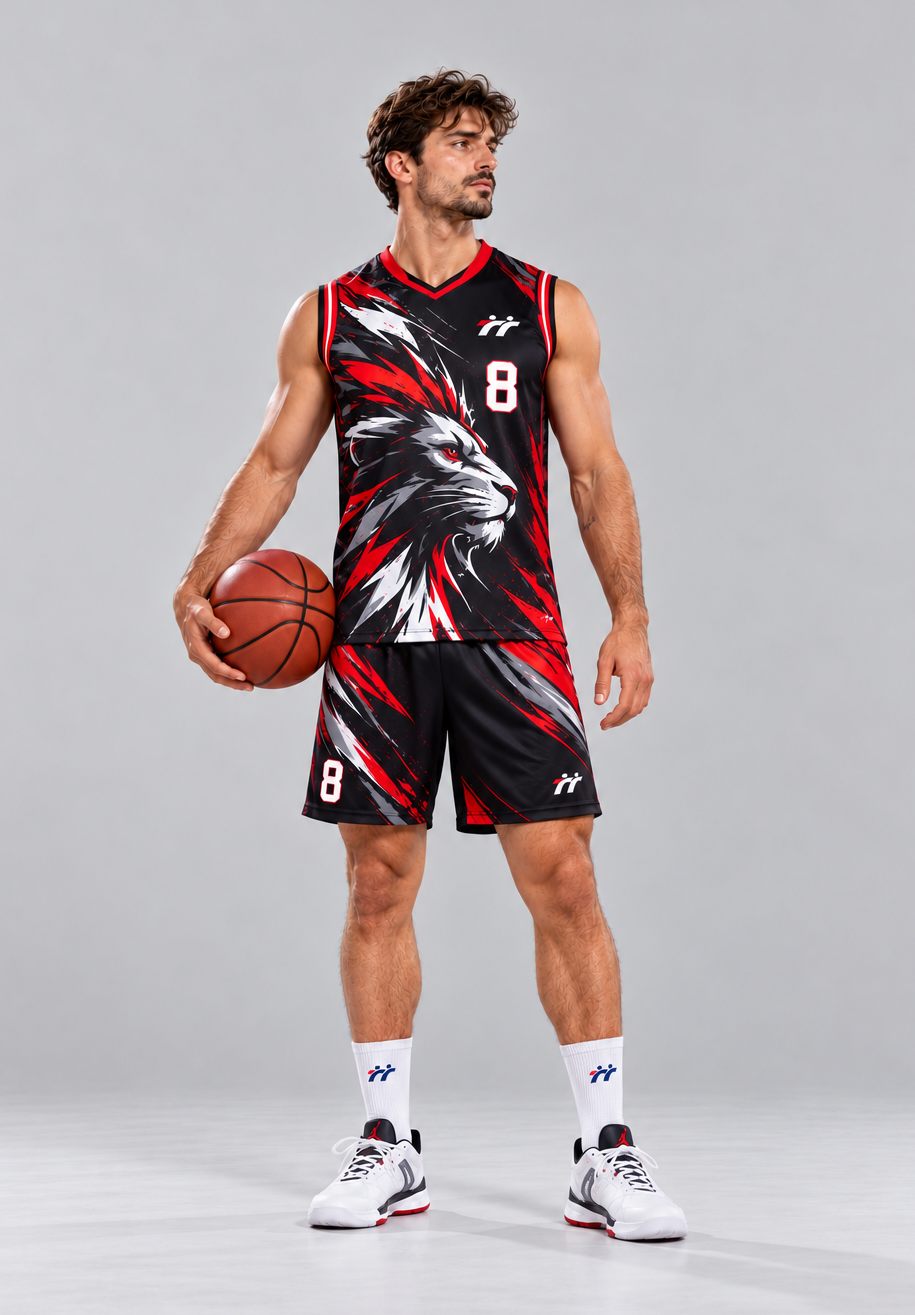 Ritratto sportivo in divisa da basket numero 8